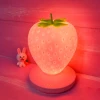 Creative home strawberry night light, USB charging, bedside decorative ambient light, novel and unique led silicone eye-protecting table lamp details Picture